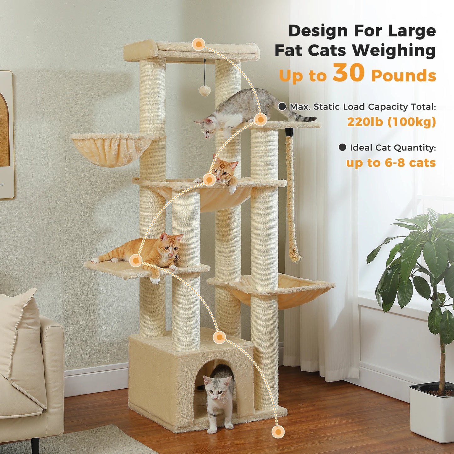 MQ Cat Tree with Scratching Posts