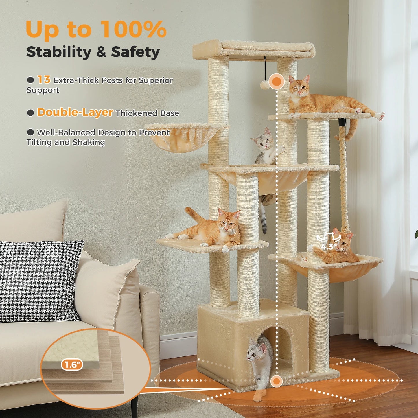 MQ Cat Tree with Scratching Posts